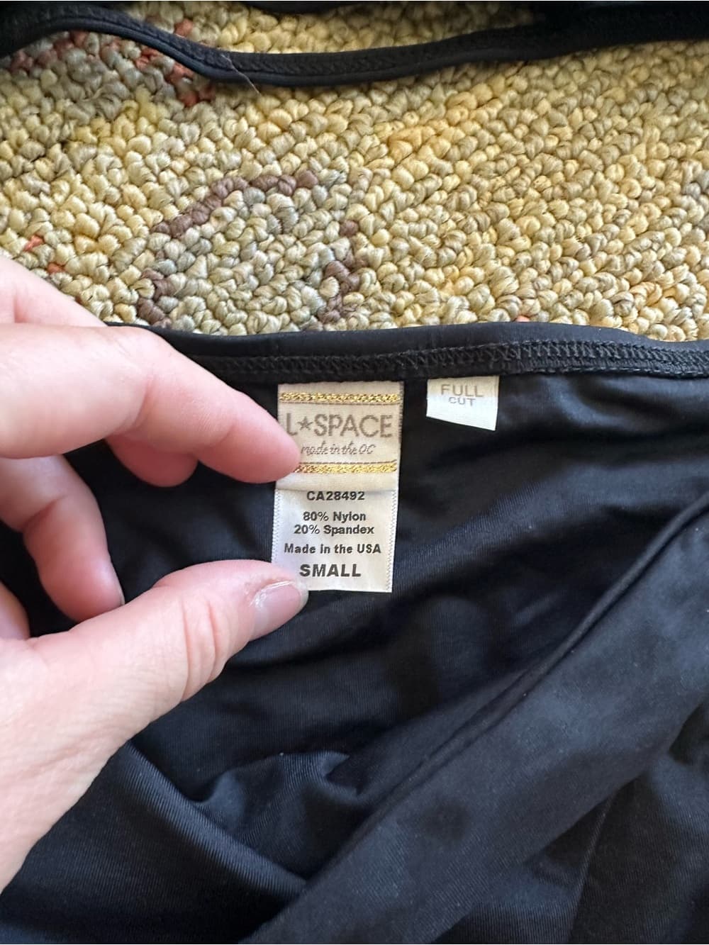 NWOT L*Space Low Down bikini set black small - Thumbnail 2
