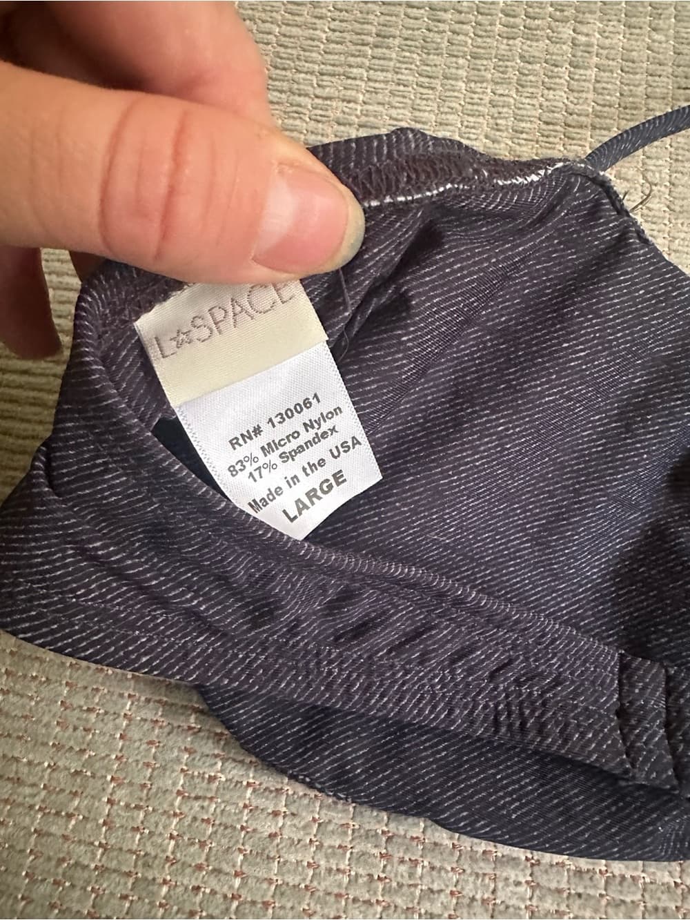 NWOT L*Space bandeau crochet bikini top large - Thumbnail 3