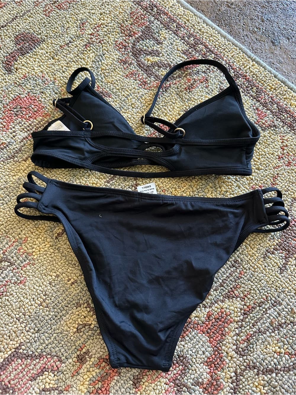 NWOT L*Space Low Down bikini set black small - Thumbnail 3
