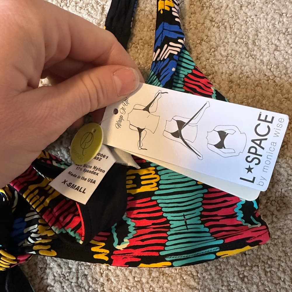 NWT L*Space Zoe wrap bikini top Moroccan Dreams - Thumbnail 4