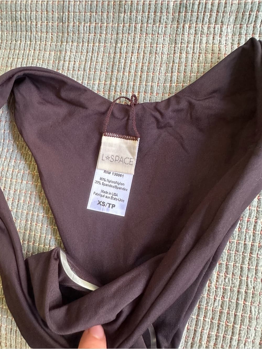 NWOT L*Space macrame back bikini set black extra small - Thumbnail 2