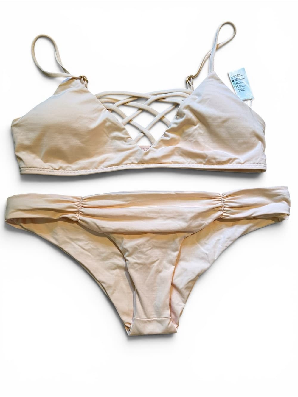 NWOT L*Space Jaimie Monique bikini set peach large - Thumbnail 5