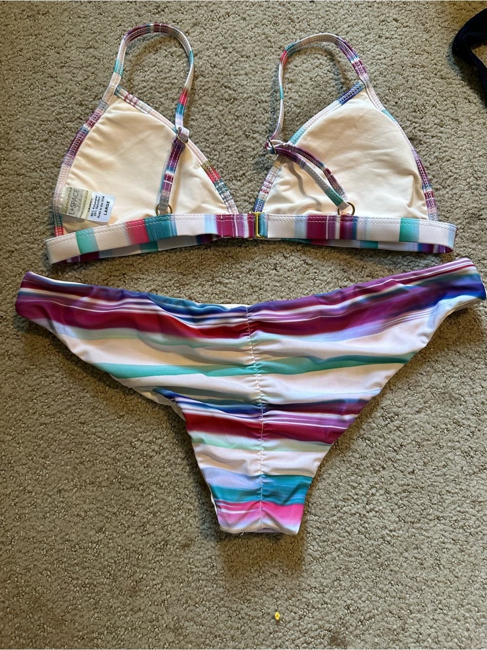 NWOT L*Space mirage triangle bikini set large - Thumbnail 3