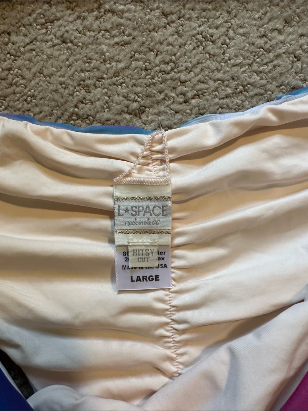 NWOT L*Space mirage triangle bikini set large - Thumbnail 2