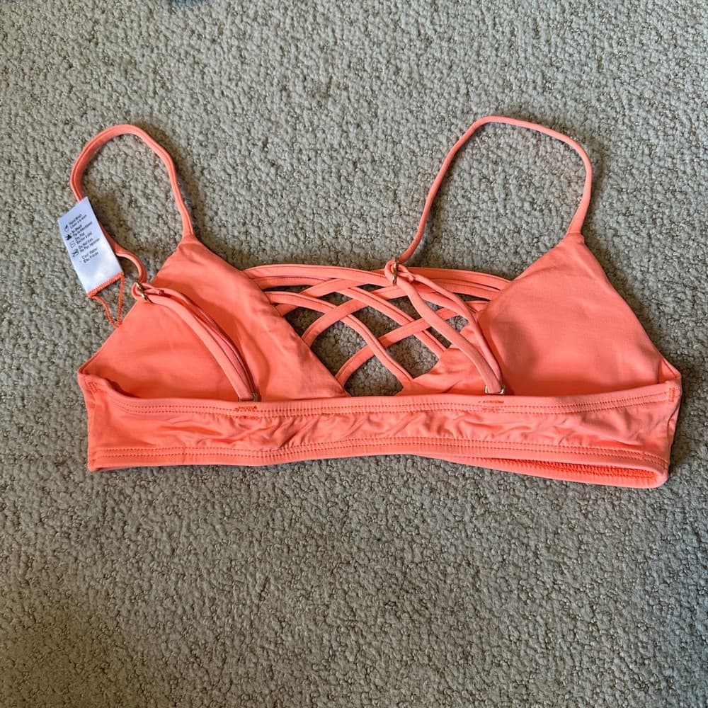 NWOT L*Space Jaime bikini top sherbet orange - Thumbnail 2