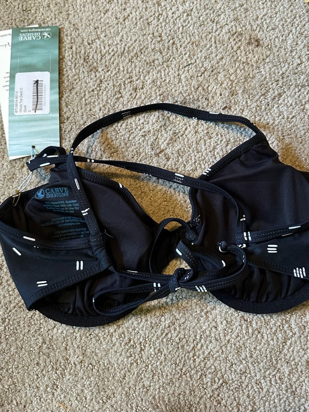 NWT Carve Designs Olivia Dash bikini top D cup - Thumbnail 2
