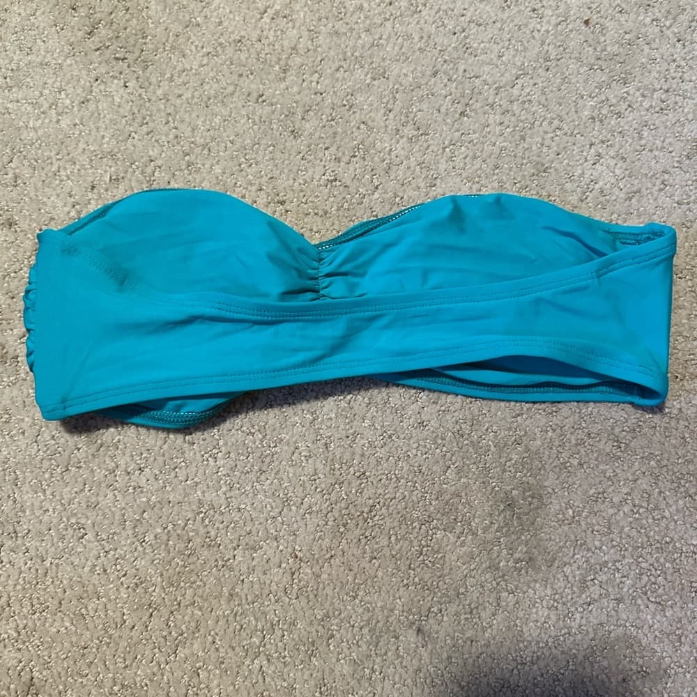 NWOT L*Space bandeau bikini top teal - Thumbnail 2