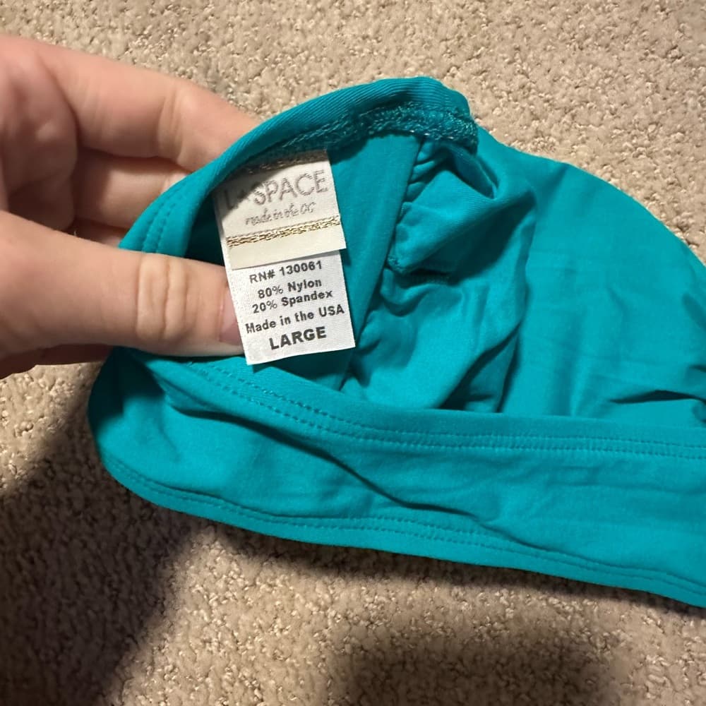 NWOT L*Space bandeau bikini top teal - Thumbnail 3