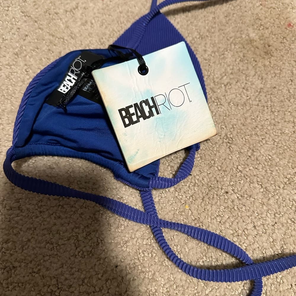 NWT Beach Riot Winona triangle bikini blue - Thumbnail 3