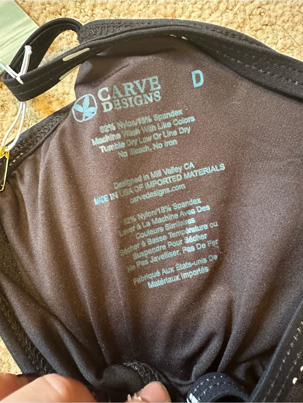 NWT Carve Designs Olivia Dash bikini top D cup - Thumbnail 4