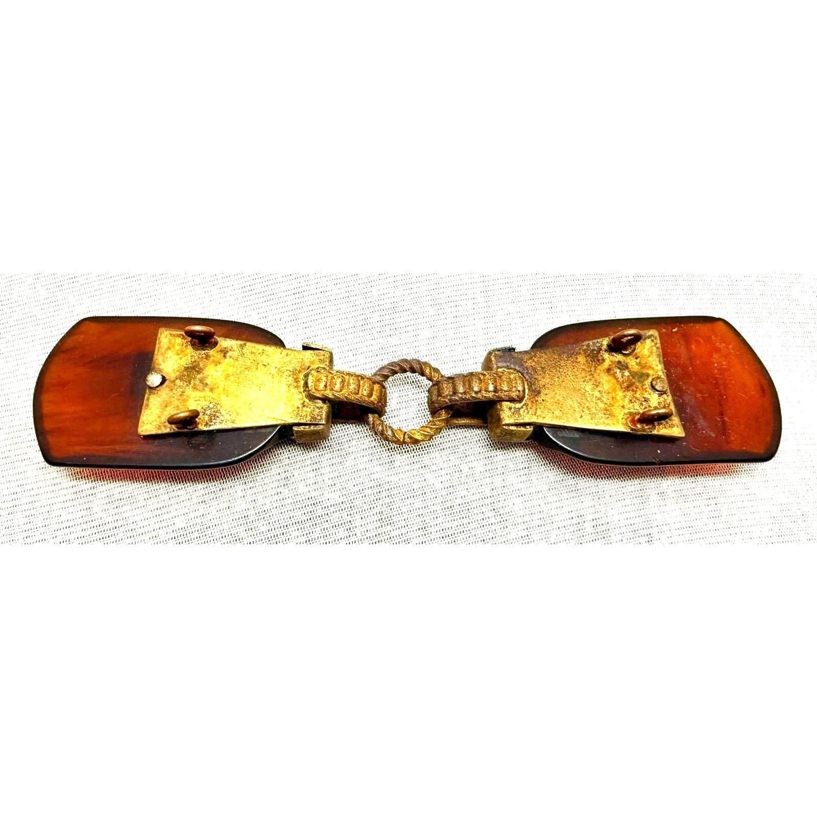 2M. 1910s English Bakelite Cape/Shawl Clip - Thumbnail 2