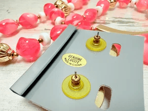 3B. 1960s Pink & White Swirl Lucite Necklace & Earrings Set - Thumbnail 7