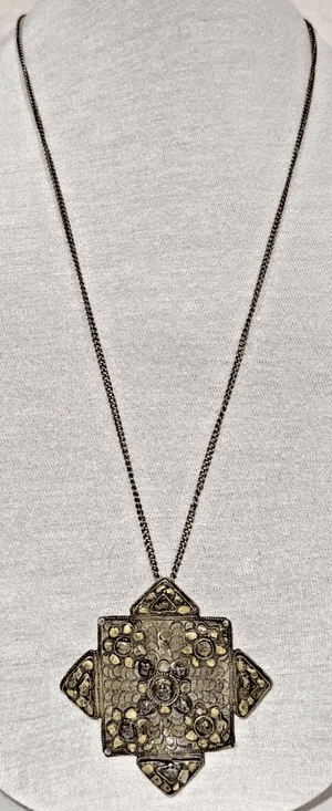 4B. 1900s Tibetan Reliquary Pendant Amulet Necklace - Thumbnail 3