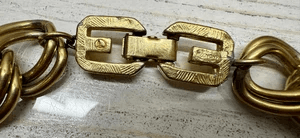 4A. 1980s Givenchy Double Chain Link Necklace 11.5" - Thumbnail 5
