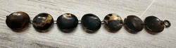 2L. 1940s WWll South Pacific Faux Tortoise Shell Silver Tone Bracelet - Thumbnail 4