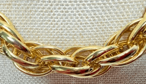 4R. 1980s 1AR by UnoAerre 18k Gold-Plated Triple Link Necklace - Thumbnail 4