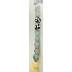 3K. J. Jill Ceramic & Semi-Precious Stone Bead Adjustable Necklace - Thumbnail 3