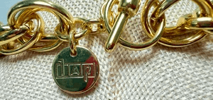 4R. 1980s 1AR by UnoAerre 18k Gold-Plated Triple Link Necklace - Thumbnail 6