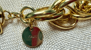 4R. 1980s 1AR by UnoAerre 18k Gold-Plated Triple Link Necklace - Thumbnail 7