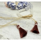 3K. J. Jill Ceramic & Semi-Precious Stone Bead Adjustable Necklace - Thumbnail 5