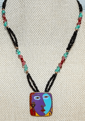 2A6. 1993 Laurel Burch "Pharaoh's Daughter" Necklace - Thumbnail 3