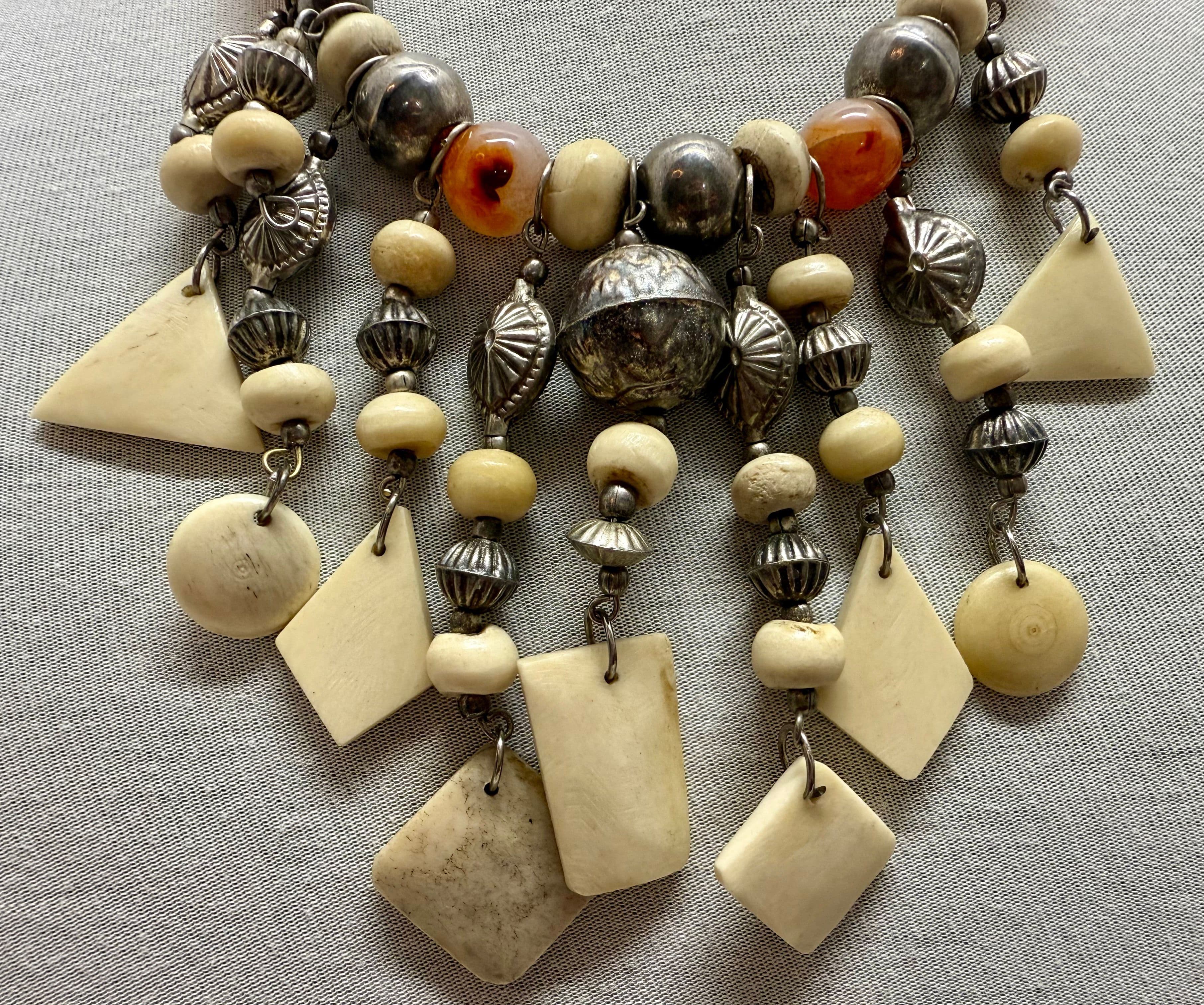 5D. Vintage 1960s Native American Charm Necklace - Thumbnail 2