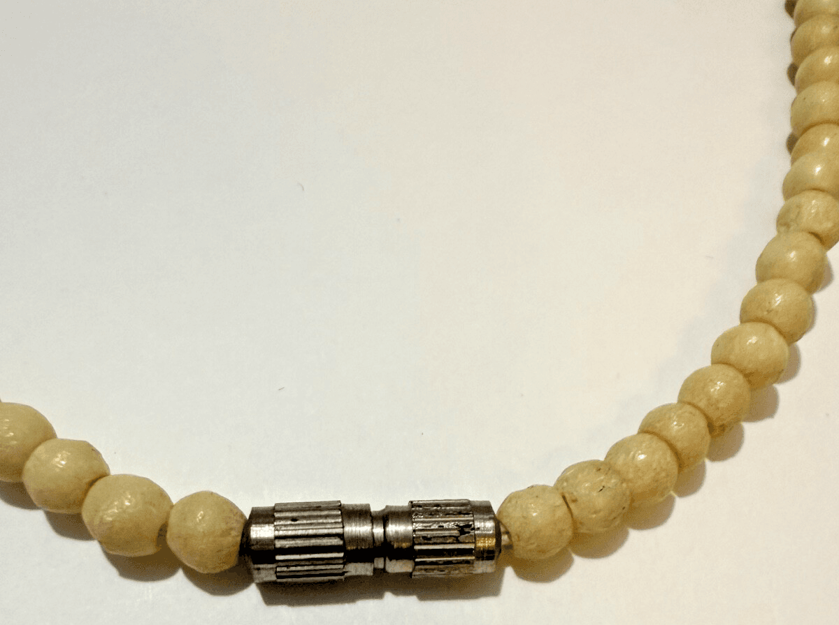 5A. Antique 1920s Antler Bead Choker Necklace - Thumbnail 3