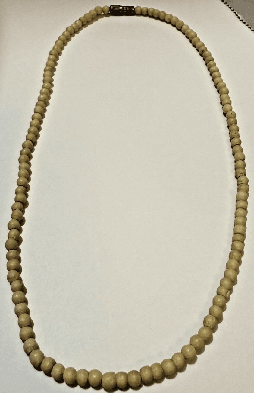 5A. Antique 1920s Antler Bead Choker Necklace - Thumbnail 2