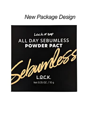 Lock Color, Lock N' Tap All Day Sebumless Powder Pact [02 Buff Beige] Perfect Flawless Silky Finish Pact, Long Lasting Sebum Control Effect, Light Wei - Thumbnail 3