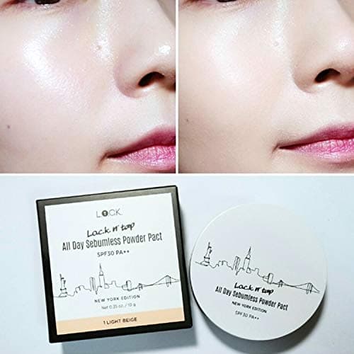 Lock Color, Lock N' Tap All Day Sebumless Powder Pact [02 Buff Beige] Perfect Flawless Silky Finish Pact, Long Lasting Sebum Control Effect, Light Wei - Thumbnail 7