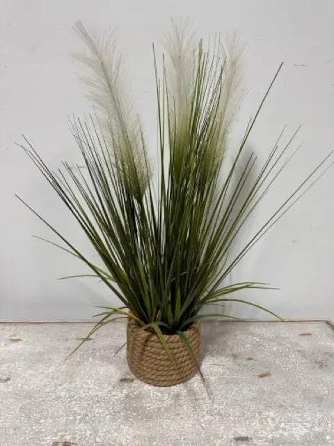Faux Grass In Basket