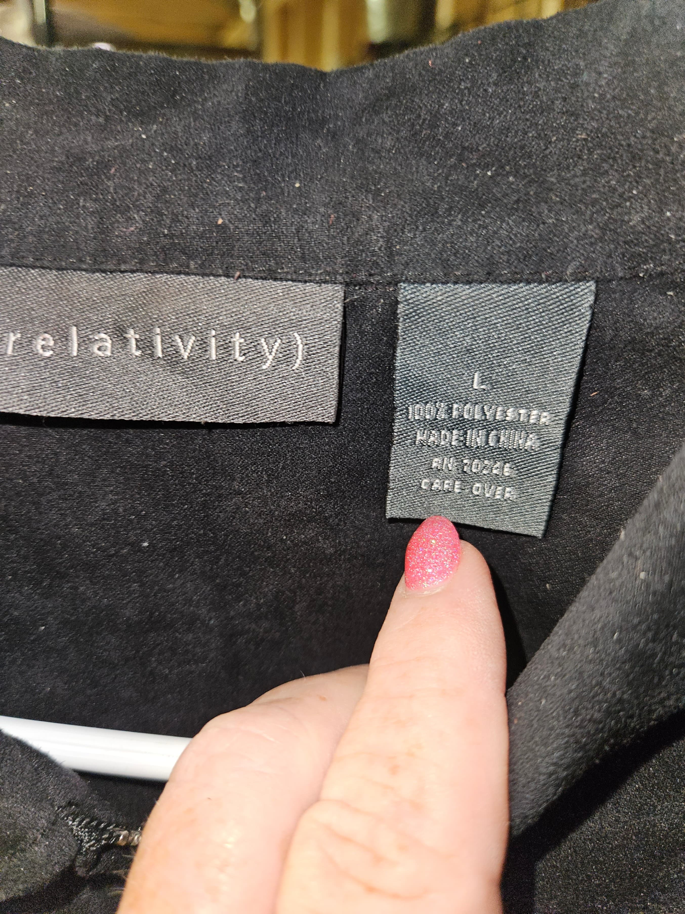 Relativity Black Long Sleeve Jacket - Thumbnail 2