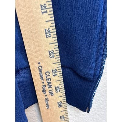Speedo Vintage Blue/White Track Jacket Medium Y2K Classic Prep Preppy NO ZIPPER - Thumbnail 10