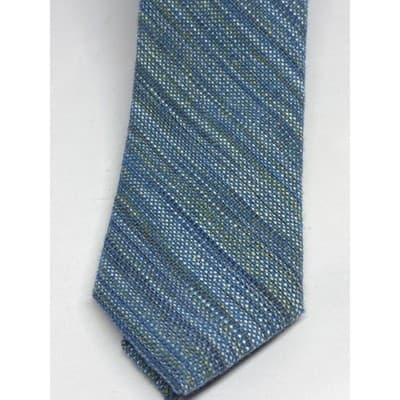 The Tie Bar Turquoise Blue 100% Wool Tie 60" Long Preloved - Thumbnail 2