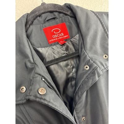 Oscar de la Renta Black Outdoor Waterproof Coat Size Small - Thumbnail 2