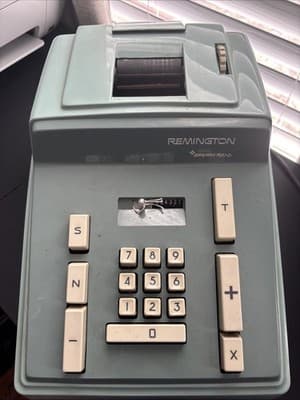 Vintage Remington Sperry Rand electric adding machine, 1950s or 1960s. Working