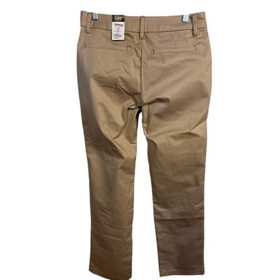 NWT Lee Wrinkle Free Flat Front Khaki Womens Pants Size 6 - Thumbnail 3
