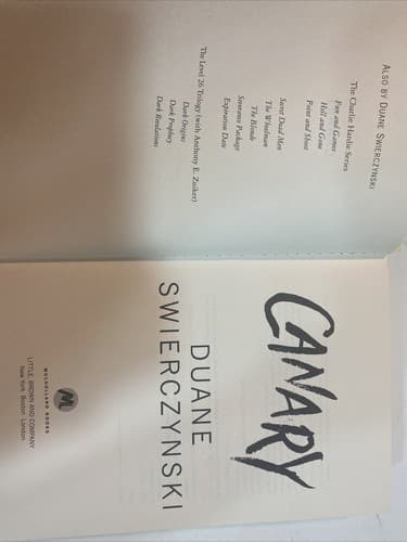 CANARY BY DUANE SWIERCZYNSKI FIRST EDITION (2015, Hardcover) - Thumbnail 2
