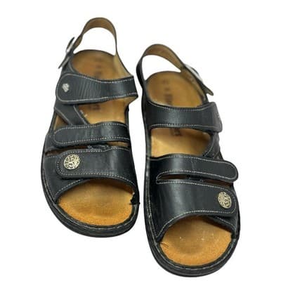 FINN COMFORT Women's dark brown slingback 2 Strap Sandal EU 38 US 7.5 Pre-Owned