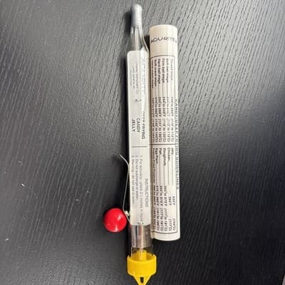 Vtg Chaney Institute Acu-rite Glass Thermometer Deep Fry Candy Jelly Made in USA - Thumbnail 3