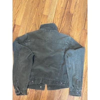 Abercrombie & Fitch Cropped Corduroy Jacket Size Medium Women’s Army Green - Thumbnail 5