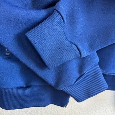 Speedo Vintage Blue/White Track Jacket Medium Y2K Classic Prep Preppy NO ZIPPER - Thumbnail 3