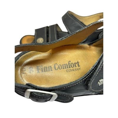 FINN COMFORT Women's dark brown slingback 2 Strap Sandal EU 38 US 7.5 Pre-Owned - Thumbnail 5
