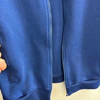 Speedo Vintage Blue/White Track Jacket Medium Y2K Classic Prep Preppy NO ZIPPER - Thumbnail 6