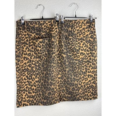 Jones New York Pencil Skirt Cheetah Print Women's Plus Size 18 Stretch - Thumbnail 6
