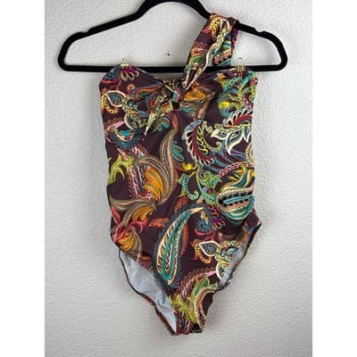 Cache Coeur Maternity Playa Pregnancy One Piece Swimsuit One Shoulder Medium