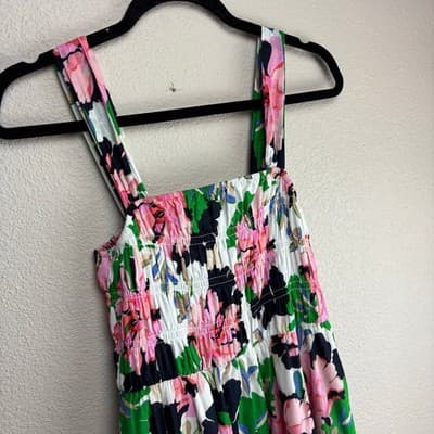 Tommy Hilfiger Pink and Blue Floral Long Sundress Size 4 - Thumbnail 5
