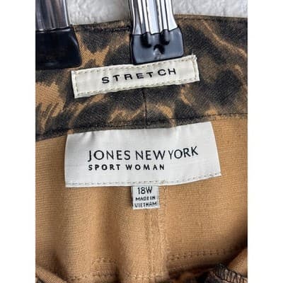 Jones New York Pencil Skirt Cheetah Print Women's Plus Size 18 Stretch - Thumbnail 7