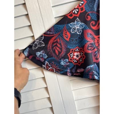 Only Necessities Black Red Floral A-Line Maxi Dress Women's Size 14/16 M - Thumbnail 5