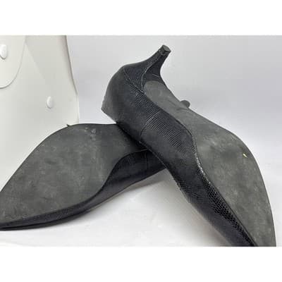 Cole Haan Black Textured Leather Low Heel Pumps Pointed Toe Women's Size 9B - Thumbnail 7